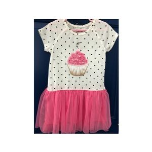 Epic Threads size 6 beige polka dot pink tutu